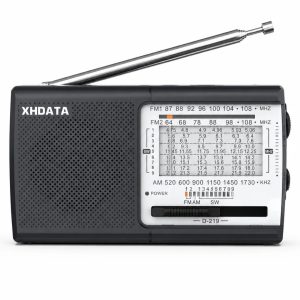 XHDATA D-219 Portable FM / AM / SW Radio – High Sensitivity Shortwave Receiver (Gray Colour)
