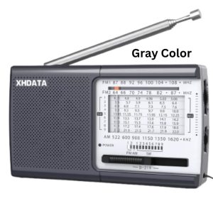XHDATA D-219 Portable FM / AM / SW Radio – High Sensitivity Shortwave Receiver (Gray Edition)