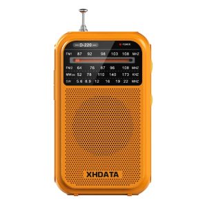 XHDATA D-220 High-Sensitive Portable DSP Radio with Powerful FM / AM / SW Reception – (Yellow Edition)