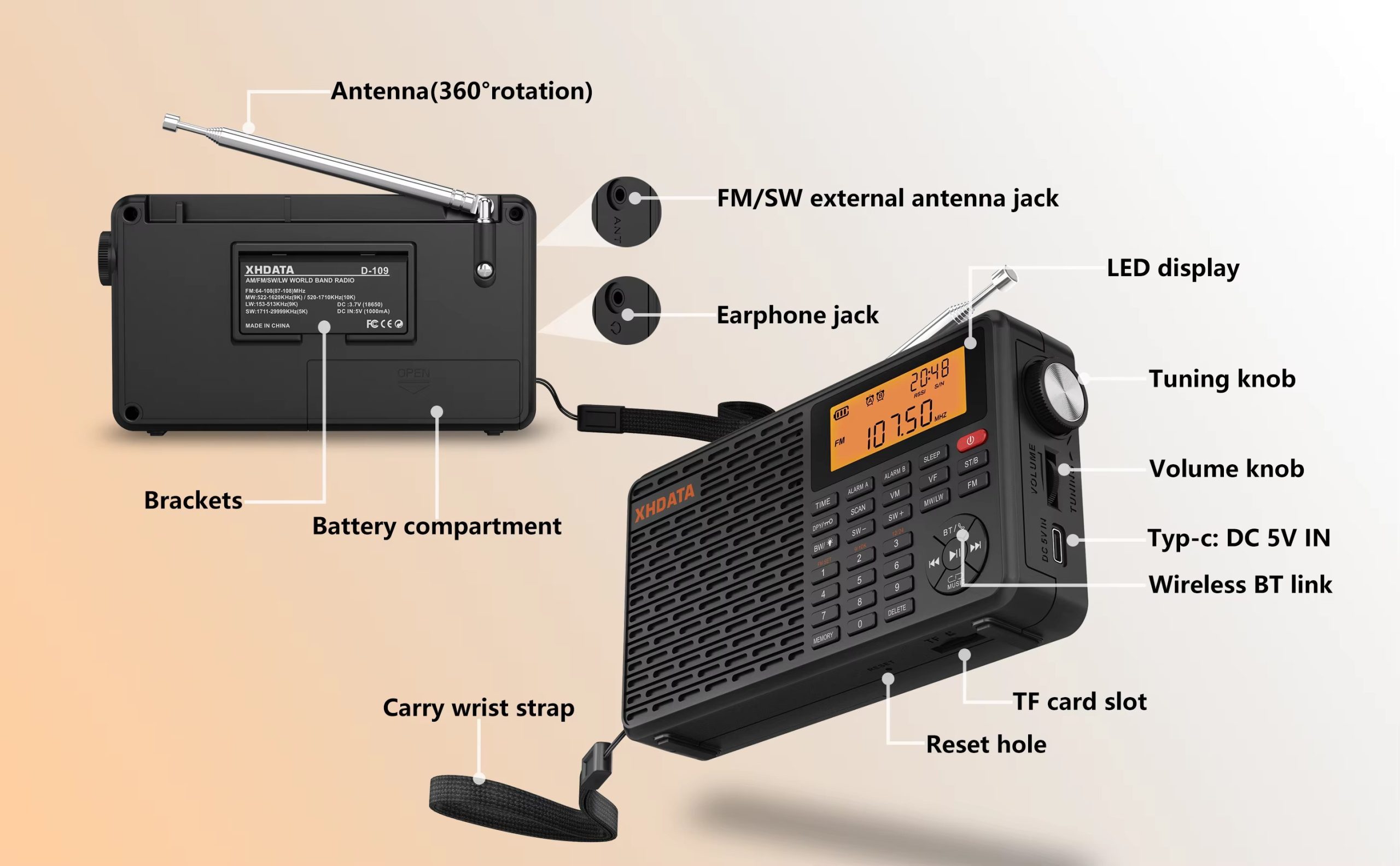 XHDATA D109 Radio _ Xhdata Radio Bangladesh and Radio Shop BD (045)