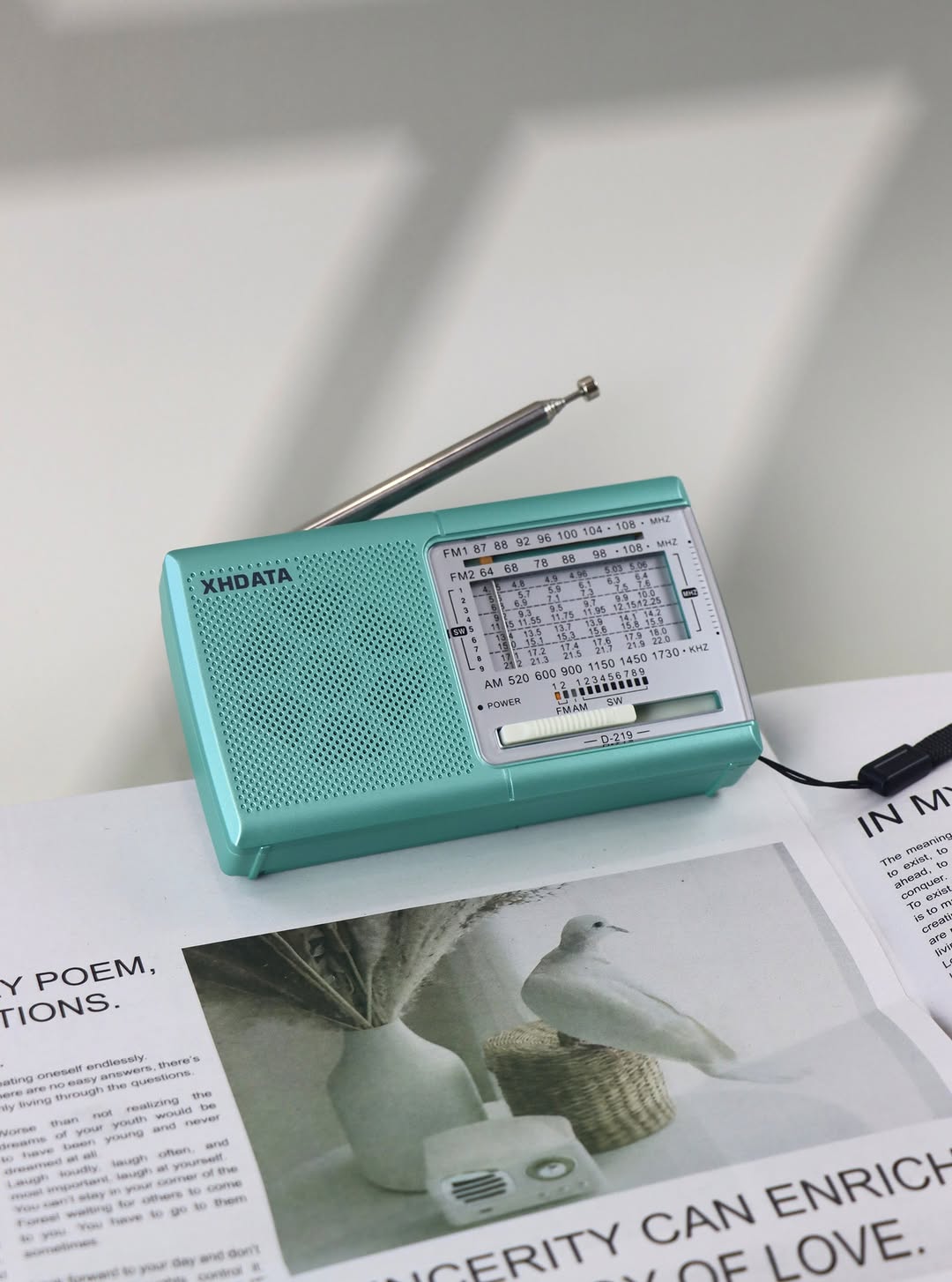 XHDATA D-219 Portable FM / AM / SW Radio – High Sensitivity Shortwave Receiver (New Version-1K, Green Colour) - Image 20