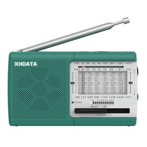 XHDATA D-219 Portable FM / AM / SW Radio – High Sensitivity Shortwave Receiver (New Edition 2025, Green)