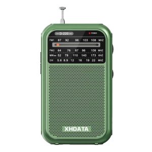 XHDATA D-220 High-Sensitive Portable DSP Radio with Powerful FM / AM / SW Reception – (Green Edition)