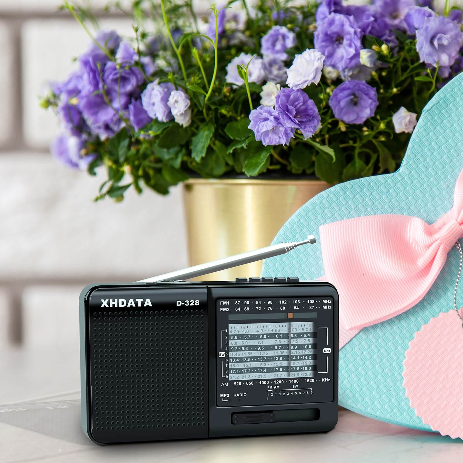 XHDATA D-328 Portable Radio | AM FM SW 12 Band DSP - Rechargeable Radio | MP3 Player & Memory Card Supported - Image 2