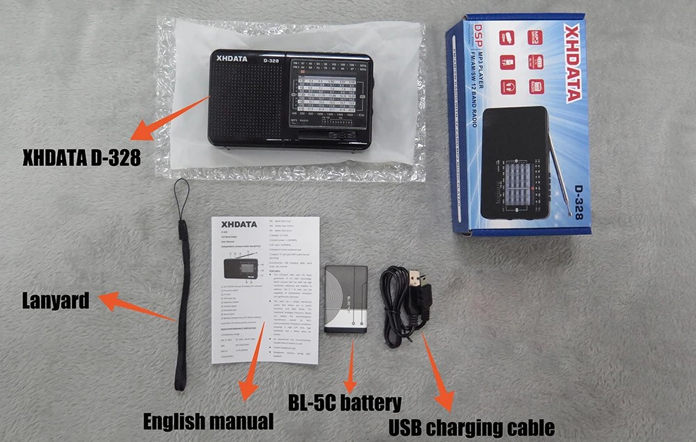 XHDATA D-328 Portable Radio | AM FM SW 12 Band DSP - Rechargeable Radio | MP3 Player & Memory Card Supported - Image 16