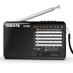 XHDATA D-328 Portable Radio | AM FM SW 12 Band DSP - Rechargeable Radio | MP3 Player, Bluetooth & Memory Card Supported
